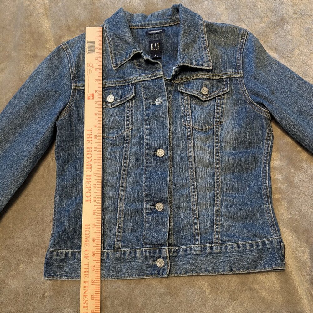 Gap Stretch Denim Medium Blue Wash Jeans Jacket - Picture 6 of 11